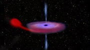 Monstrualna czarna dziura obudziła się po 26 latach.